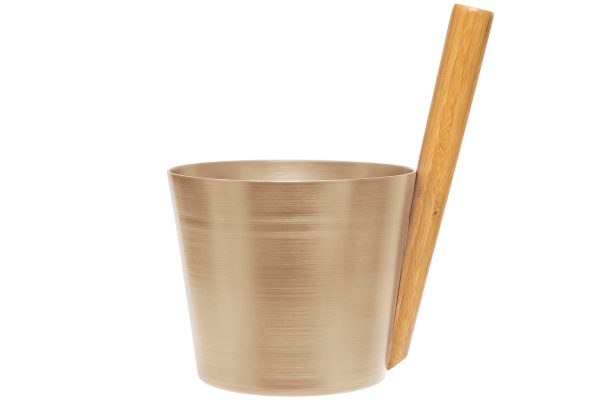Saunaspand Rento 5L med lodret bambus hank - Champagne