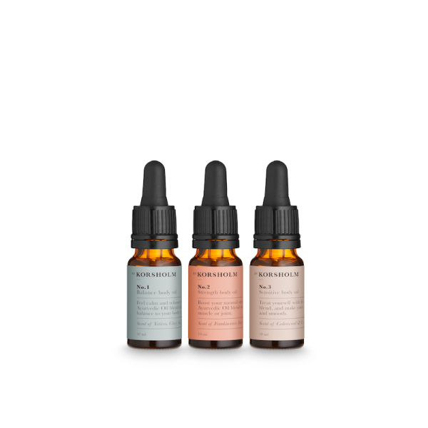 Kropsolie - Startkit 3x10 ml. - By Korsholm