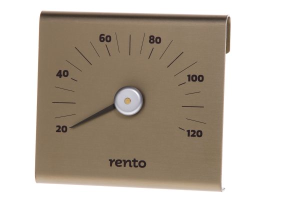 Sauna termometer - Rento aluminium - champagne