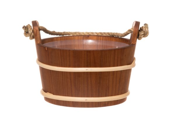 Træ saunaspand - rødel - 4 liter - Image 2