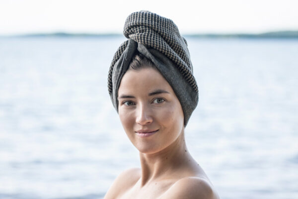 Hårhåndklæde - Rento - brun - Image 2