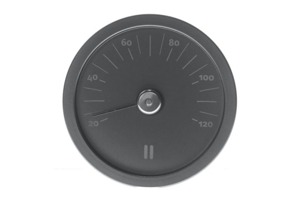 Rento Sauna termometer aluminium - sort