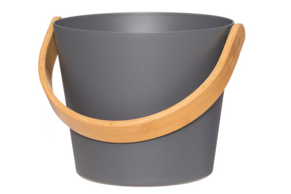 Saunaspand Rento 5L med bambus hank - Grå