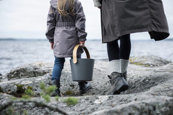 Saunaspand Rento 5L med bambus hank - Grå - Image 6